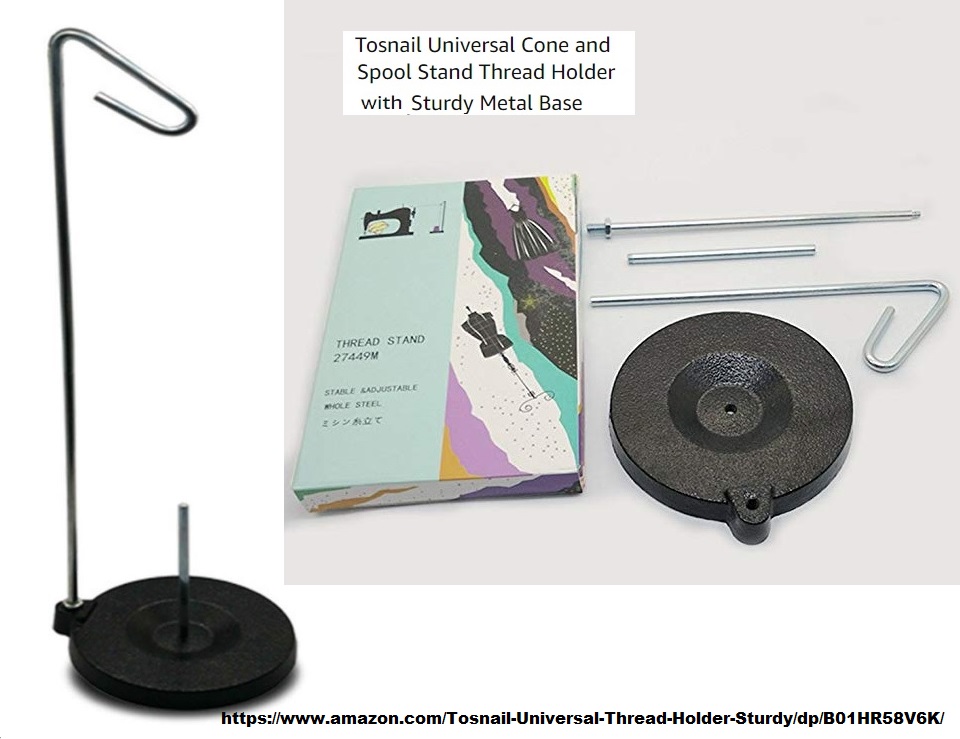 Tosnail Universal Cone and Spool Stand Thread Holder with Sturdy Metal Base 